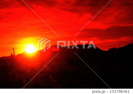 Red Sunset Arizona Red Sunset Arizona 131796361