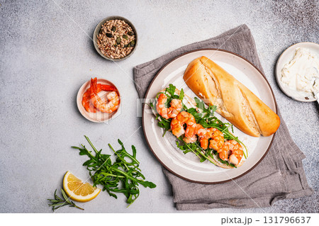 Healthy shrimp sandwiches 131796637