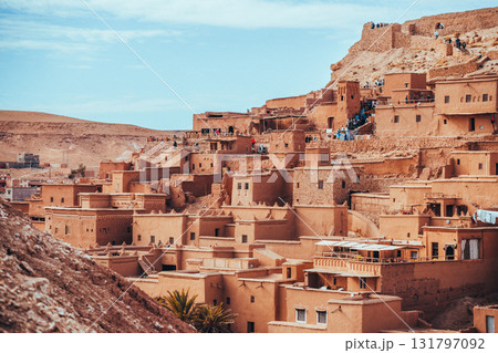 Ait ben Haddou, ancient city built in the Sahara desert, Morocco Ait ben Haddou, ancient city built in the Sahara desert, Morocco 131797092