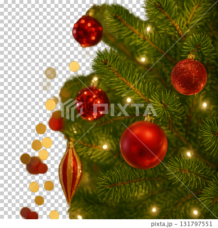 クリスマスツリーと赤い玉 131797551