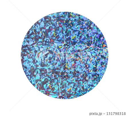 Round holographic duct foil sticker surface with wrinkles and colorful shimmer transparent on iridescent background Round holographic duct foil sticker surface with wrinkles and colorful shimmer transparent on iridescent background 131798318