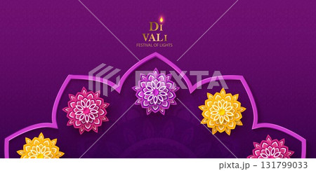 Happy Diwali greeting card. The Indian festival of lights. Designed in a trendy geometric style. Festive background for branding, cards, banners, covers, and flyers Happy Diwali greeting card. The Indian festival of lights. Designed in a trendy geometric style. Festive background for branding, cards, banners, covers, and flyers 131799033