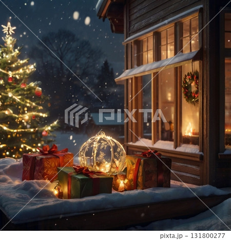 クリスマス準備中のリビングルーム 131800277