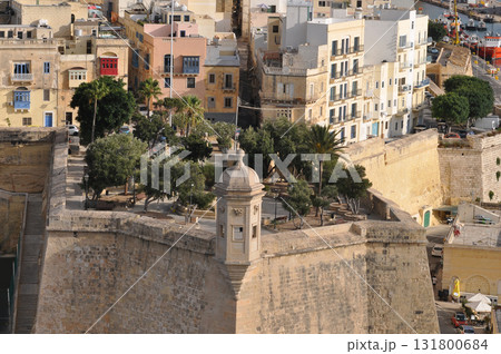 Beautiful view of Valletta with Saint Angelo Fortress, capital city of Malta 131800684