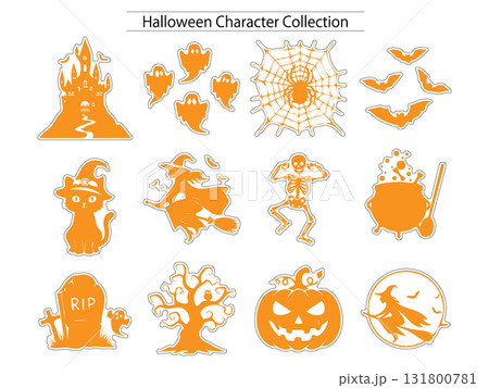 ハロウィン シルエット キャラクターセット ハロウィン シルエット キャラクターセット 131800781