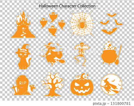 ハロウィン シルエット キャラクターセット ハロウィン シルエット キャラクターセット 131800781