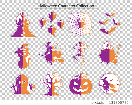 ハロウィン シルエット キャラクターセット 131800783