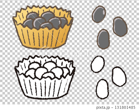 Hand drawn black beans Hand drawn black beans 131801485