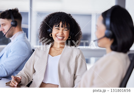 Teamwork, callcenter or success deal in office for customer service, contact us support or CRM consulting. Happy, women or communication for funny joke, laughing or telemarketing conversation Teamwork, callcenter or success deal in office for customer service, contact us support or CRM consulting. Happy, women or communication for funny joke, laughing or telemarketing conversation 131801656