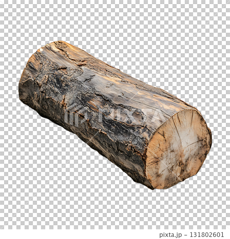 Isolated Detailed Log with Bark on Transparent Background for Design Needs Isolated Detailed Log with Bark on Transparent Background for Design Needs 131802601