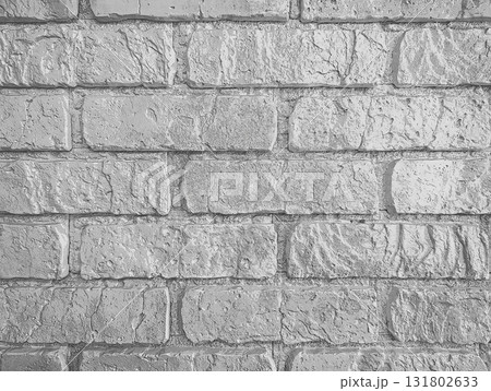 Gray Brick Wall Texture with Rugged Surface for Design Projects 131802633