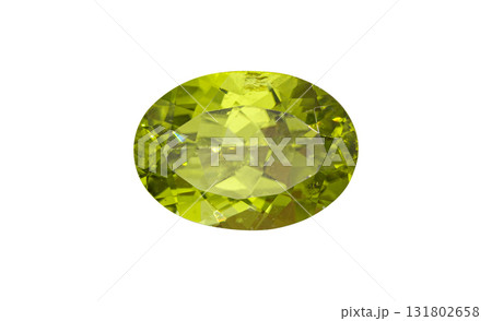 Lustrous Peridot Gemstone with Oval Cut 131802658