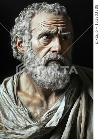 Portrait of Sophocles renowned Athenian playwright and tragedian from ancient Greece 131803588