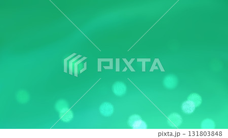 水中のようなエメラルドグリーンの玉ボケする背景イラスト 131803848