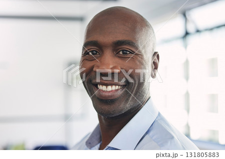 Business, leadership and portrait of happy black man, confident startup ceo and company manager. Vision, future and proud businessman, leaderin growth and development of corporate Africa with smile Business, leadership and portrait of happy black man, confident startup ceo and company manager. Vision, future and proud businessman, leaderin growth and development of corporate Africa with smile 131805883