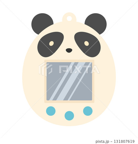 Cute cartoon Tamagotchi. Isolated white background. Flat style vector illustration 131807619
