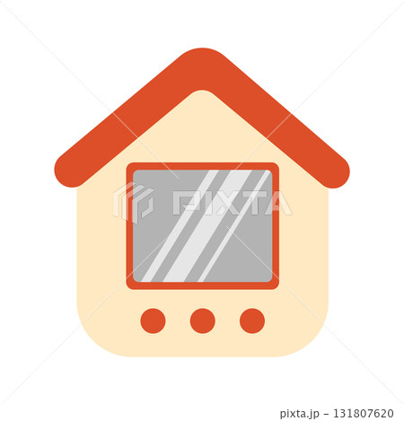 Cute cartoon Tamagotchi. Isolated white background. Flat style vector illustration Cute cartoon Tamagotchi. Isolated white background. Flat style vector illustration 131807620