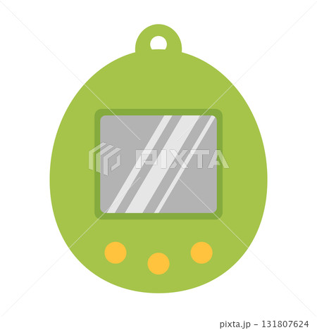 Cute cartoon Tamagotchi. Isolated white background. Flat style vector illustration Cute cartoon Tamagotchi. Isolated white background. Flat style vector illustration 131807624