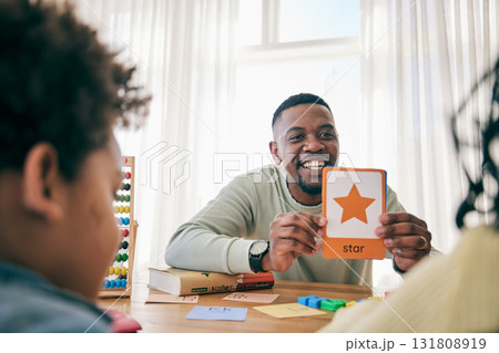 Shape, education and father with children for homework, school activity and learning with toys. Black family, knowledge and happy dad with kids smile for teaching, creative lesson and help at home Shape, education and father with children for homework, school activity and learning with toys. Black family, knowledge and happy dad with kids smile for teaching, creative lesson and help at home 131808919