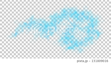 Curved light blue smoke cloud with twisted flowing shape on transparent background, isolated fog texture for explosion or toxic gas effect Curved light blue smoke cloud with twisted flowing shape on transparent background, isolated fog texture for explosion or toxic gas effect 131809016