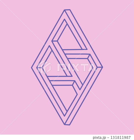 Illusion shapes. 3d geometry. Optical illusion figures. Sacred geometry. Abstract Logo. Illusion shapes. 3d geometry. Optical illusion figures. Sacred geometry. Abstract Logo. 131811987