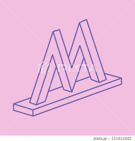 Impossible shapes. Sacred geometry. Optical illusion. Abstract eternal geometric objects. Optical art. Impossible geometry symbol on a pink background. Line art. Escher style. Impossible shapes. Sacred geometry. Optical illusion. Abstract eternal geometric objects. Optical art. Impossible geometry symbol on a pink background. Line art. Escher style. 131812082