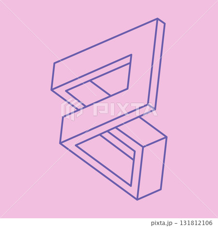 Impossible shapes, optical illusion figures, vector. Paradox. Optical art objects. Geometry modern logo. Impossible shapes, optical illusion figures, vector. Paradox. Optical art objects. Geometry modern logo. 131812106