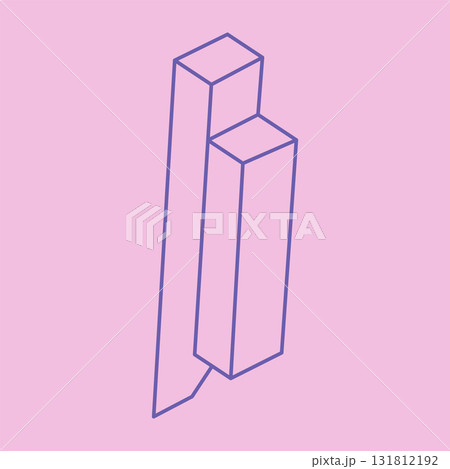 Impossible shapes, optical illusion figures, vector. Optical art objects. Geometry modern logo. Impossible shapes, optical illusion figures, vector. Optical art objects. Geometry modern logo. 131812192