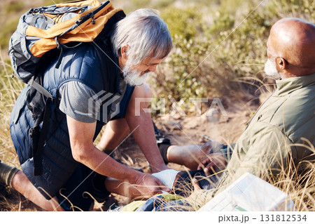 First aid, leg injury and hiking with old men in nature for trekking, adventure and fitness. Help, bandage and medical with friends and knee pain on trail for backpacking, discovery and emergency First aid, leg injury and hiking with old men in nature for trekking, adventure and fitness. Help, bandage and medical with friends and knee pain on trail for backpacking, discovery and emergency 131812534
