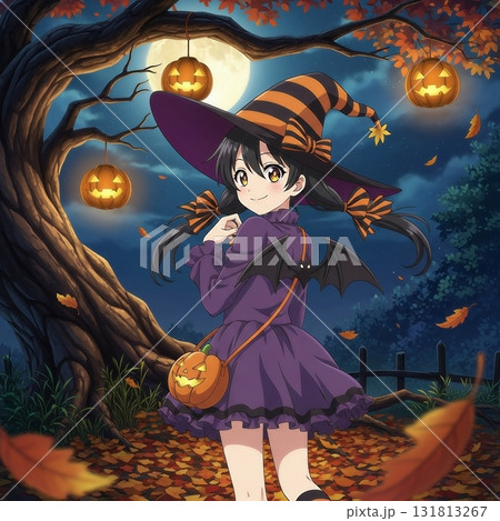 ハロウィンの仮装をしている女の子 ハロウィンの仮装をしている女の子 131813267
