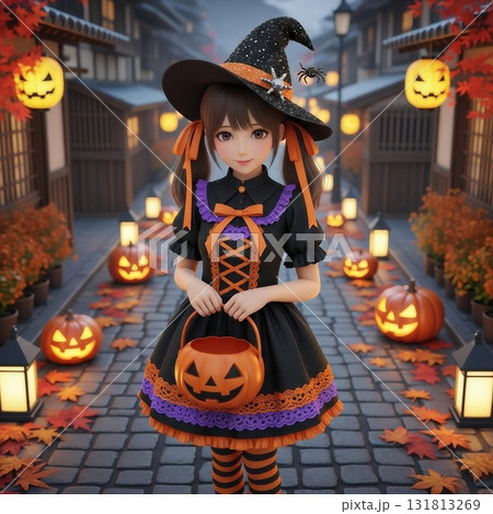 ハロウィンの仮装をしている女の子 ハロウィンの仮装をしている女の子 131813269