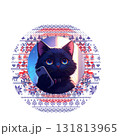 【猫ちゃんキャラクター】スマホで話す黒猫 131813965