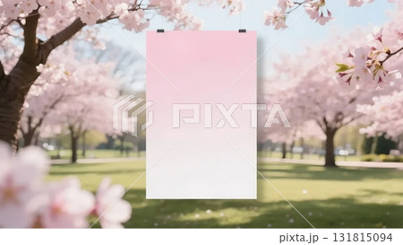 Event Poster in Cherry Blossom Park 131815094