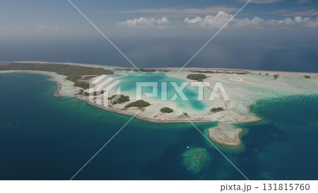 French Polynesia, Rangiroa island: Breathtaking aerial view of largest Tuamotu atoll with vibrant turquoise lagoon and lush tropical vegetation. Wild nature travel landscape. Drone flight French Polynesia, Rangiroa island: Breathtaking aerial view of largest Tuamotu atoll with vibrant turquoise lagoon and lush tropical vegetation. Wild nature travel landscape. Drone flight 131815760