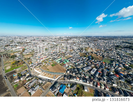 空撮「埼玉県」さいたま市見沼区住宅地の風景 131816073