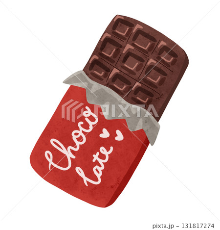 板チョコ　水彩風手描きイラスト 131817274