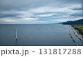 秋になって天候が崩れる前の富山県下新川海岸沿岸部の様子 131817288