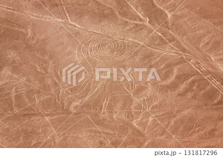 南米ペルー・ナスカの地上絵 サル 南米ペルー・ナスカの地上絵 サル 131817296