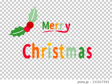Christmas logo letter illustration, colorful, cute decoration, white background, vector png transparent 131817391