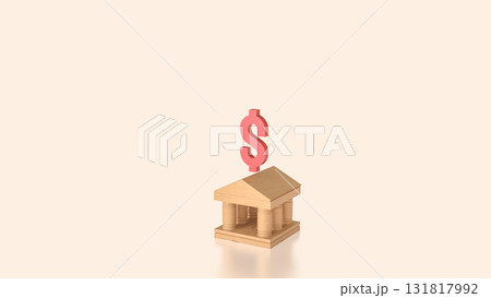 The Bank Building for Earn or save concept 3d Rendering. 131817992