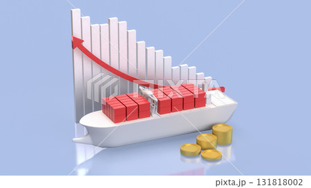 The Ship for Transport or Business concept 3d Rendering. 131818002