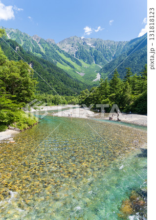 「長野県」梓川の清流・上高地 夏風景 「長野県」梓川の清流・上高地 夏風景 131818123
