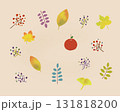 秋の色々な葉とりんご 131818200