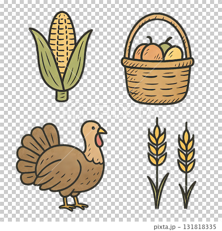 かごに入った鶏のイラスト 131818335