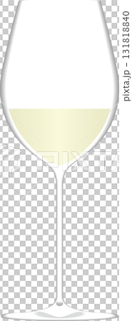 グラスに注がれた白ワイン グラスに注がれた白ワイン 131818840