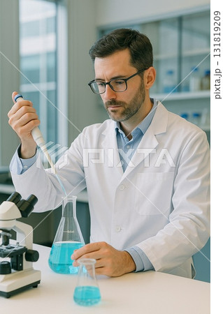 薬品の開発をする研究員 131819209