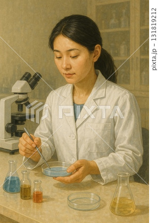 薬品の開発をする研究員 131819212