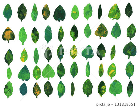 カラフルな水彩の葉っぱ 131819351