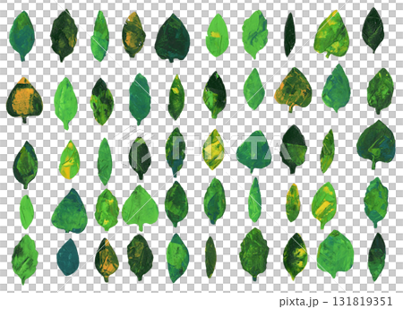 多彩的水彩葉子 131819351