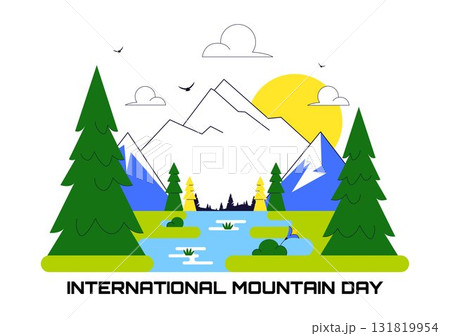 International Mountain Day Vector Illustration Celebrated on December 11, Featuring Mountain Landscape, Green Valleys, and Trees in a Flat Background International Mountain Day Vector Illustration Celebrated on December 11, Featuring Mountain Landscape, Green Valleys, and Trees in a Flat Background 131819954